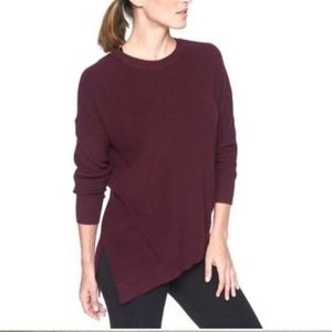 Athleta Rest Day Pima Cotton Asymmetric Hem Sweater